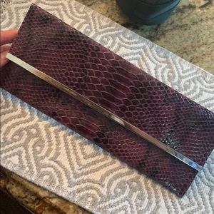 Snakeskin clutch